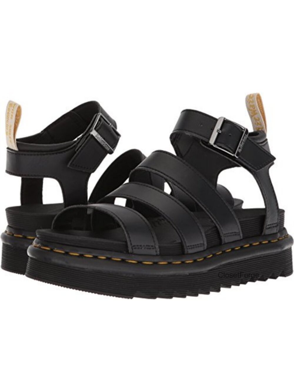 Vegan Platform Sandals with Adjustable Ankle Strap